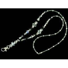 Handmade Beaded Metal hook Neck Crystal Bling Lanyard